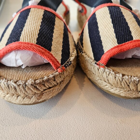 Toni Pons Origens Navy, Cream and Coral Espadrilles